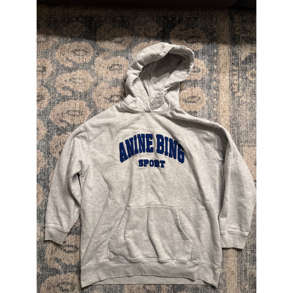 Anine Bing Tyler Hoodie Heather Grey Size Small Excellent Condition
